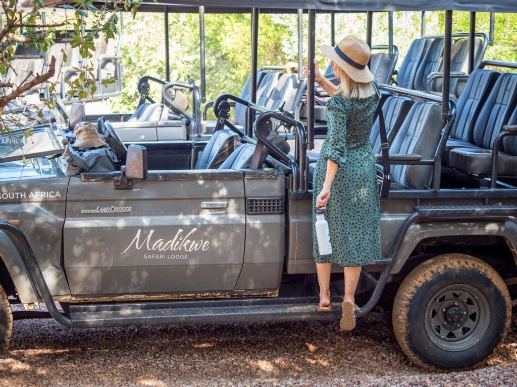 Sunrise casting golden hues over the Madikwe savannah
