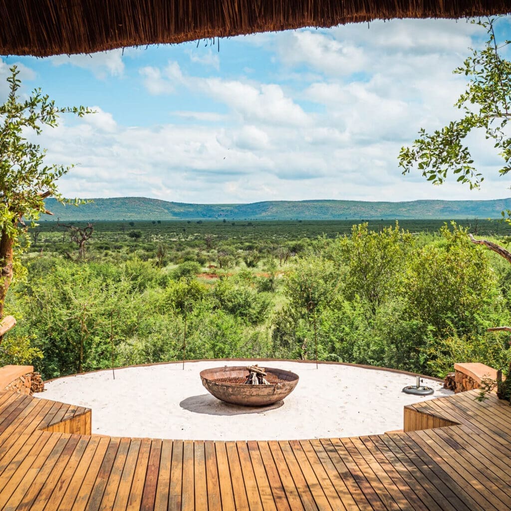 Bush breakfast setup at Madikwe Safari Lodge, South Africa